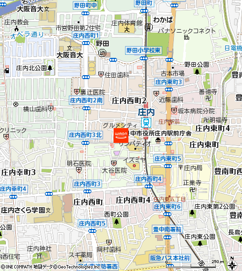 グルメシティ庄内店付近の地図